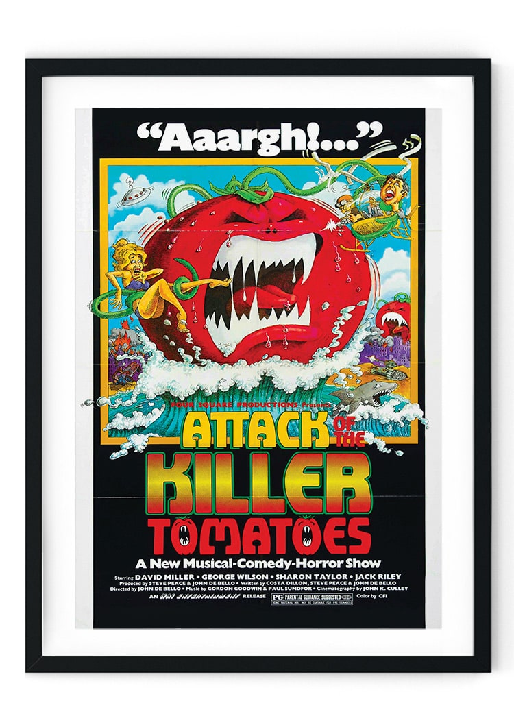 Attack Of Killer Tomatoes Retro Film Poster